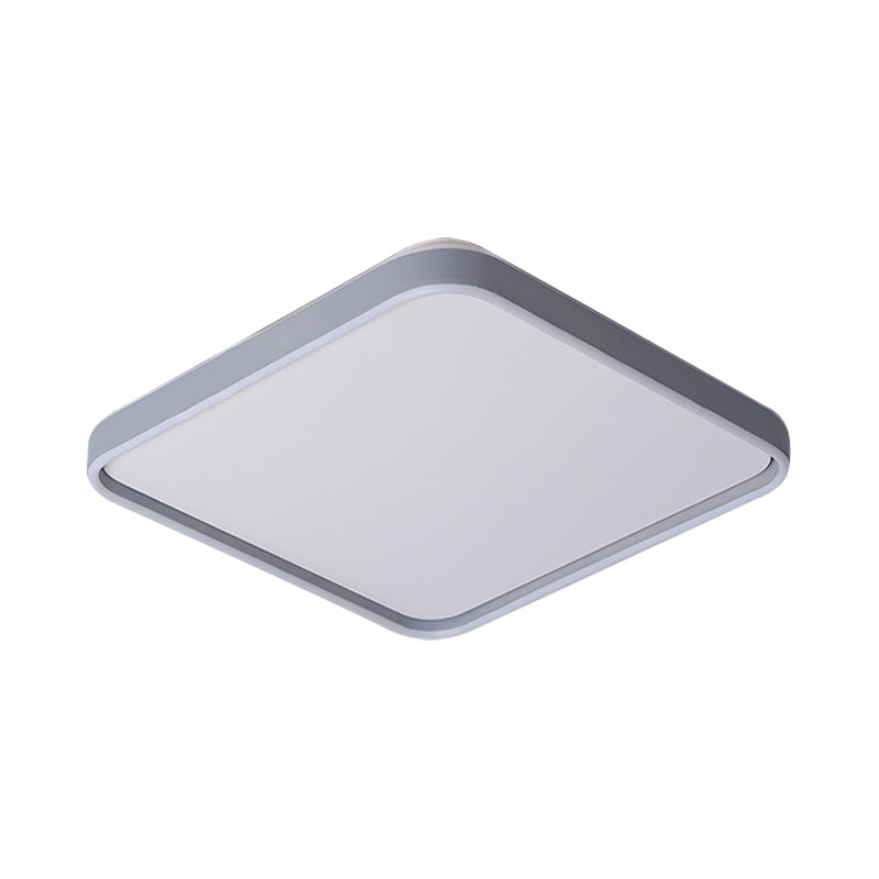 Modern Acrylic Flush Mount Ceiling Light In Grey For 16’/19.5’ Wide Spaces With Led Warm And