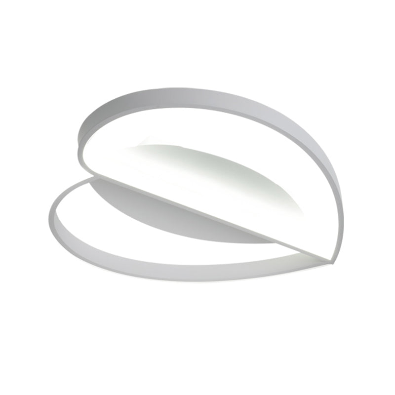 Heart-Shaped Led Flush Mount Light For Bedroom - 19/21 Wide