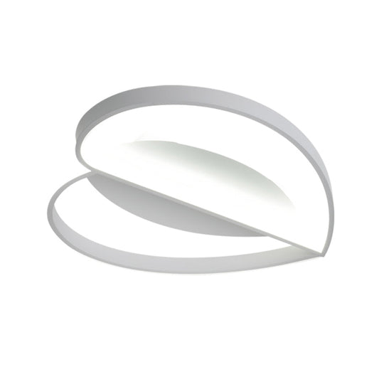 Heart-Shaped Led Flush Mount Light For Bedroom - 19/21 Wide