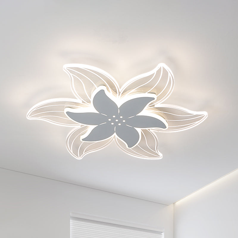 Modernist Led Starfish Ceiling Flush Mount Light Acrylic White Flushmount Warm/White 16.5/20.5 W /