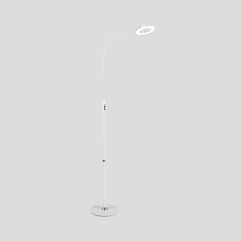Modern Metal Loop Floor Lamp - White/Black Led Light For Living Room