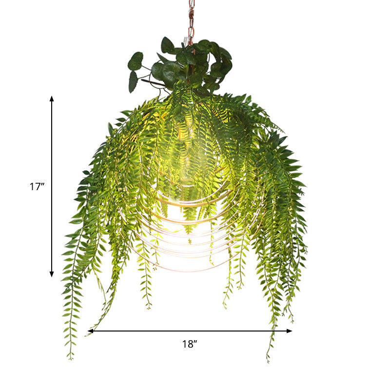 Gold Iron Circle Pendant Light For Restaurants & Warehouses