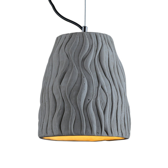 Vintage Cement Grey Dome Ceiling Light Coffee House Hanging Lamp Fixture 1 Head 6’ Or 10’ Wide