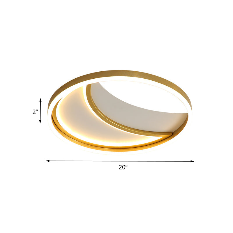 Gold Moon Ceiling Mounted Acrylic Led Spotlight For Creative Bedroom Lighting