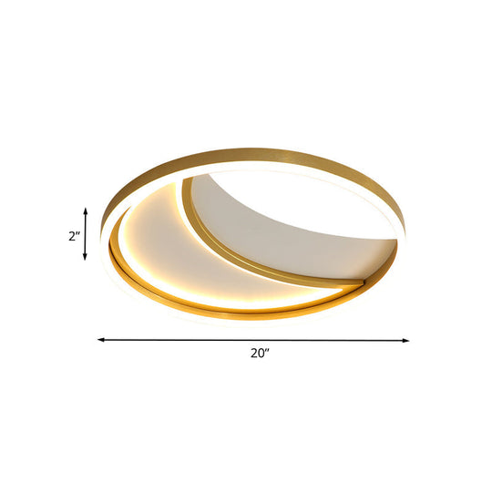 Gold Moon Ceiling Mounted Acrylic Led Spotlight For Creative Bedroom Lighting