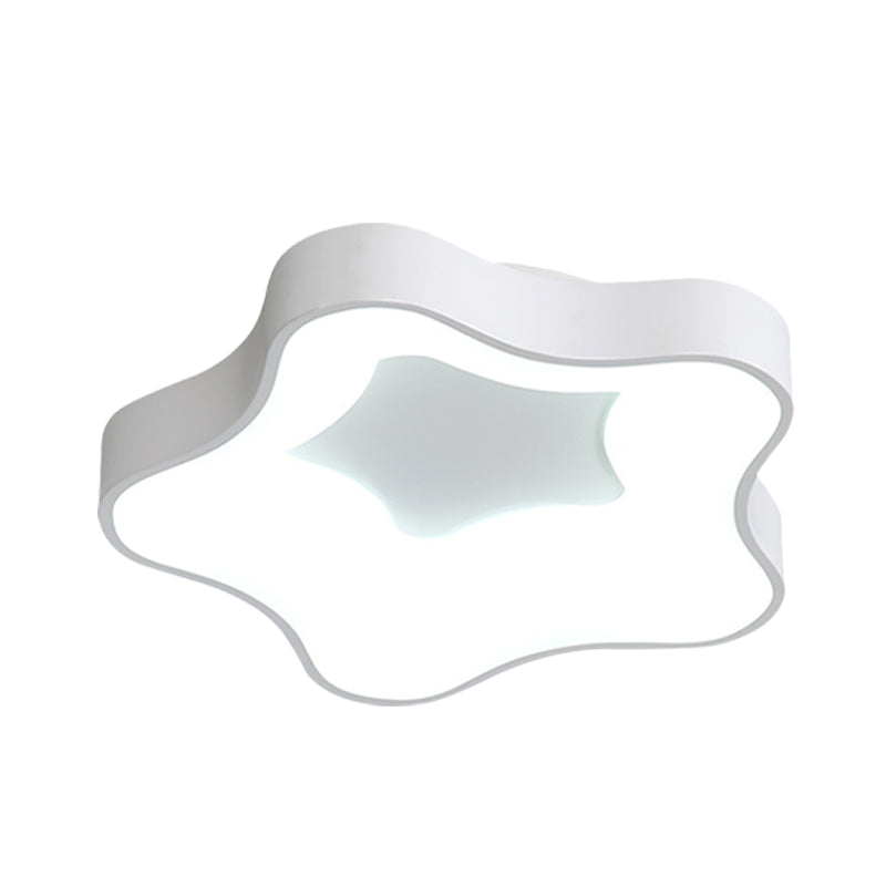 Contemporary Acrylic Led Ceiling Spotlight In White/Grey For Starry Bedroom