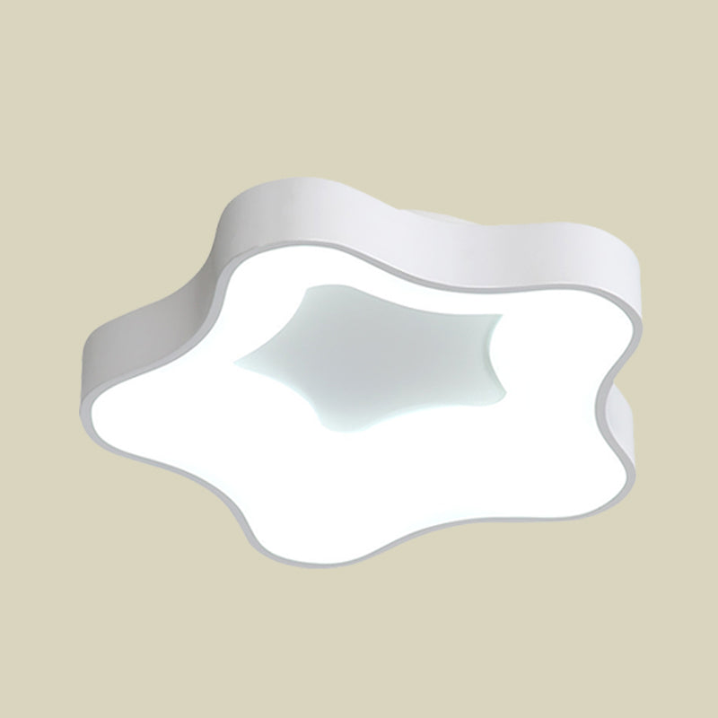 Contemporary Acrylic Led Ceiling Spotlight In White/Grey For Starry Bedroom