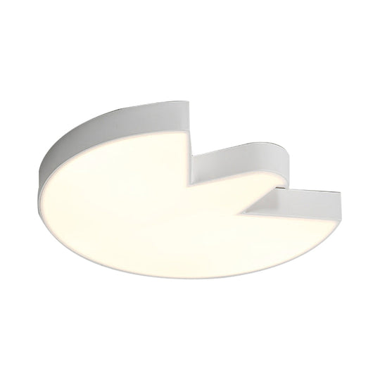 Contemporary White/Black Pigeon Led Flushmount Ceiling Light For Bedroom