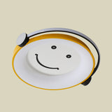 Cartoon Kid Flush Light Led Ceiling Lamp In Yellow - Acrylic Music-Themed For Childs Bedroom