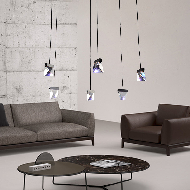 Brass Multi-Ceiling Light Kit With Beveled Crystal And Led