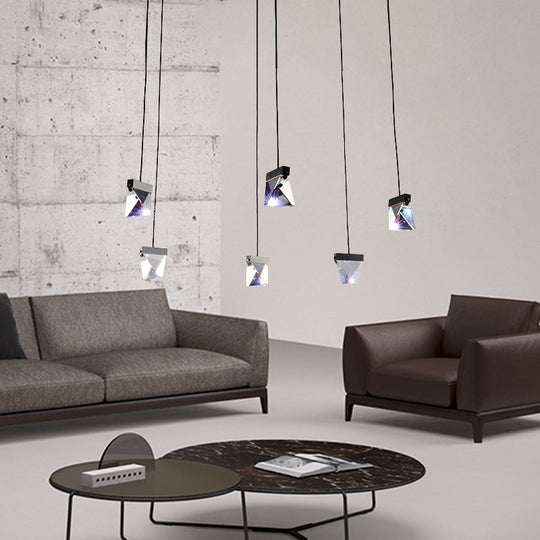 Brass Multi-Ceiling Light Kit With Beveled Crystal And Led