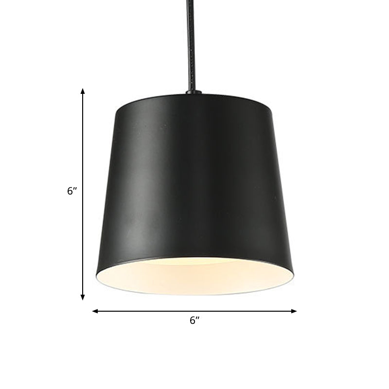 Modernist Led Black Hanging Ceiling Lamp With Acrylic Diffuser For Restaurants