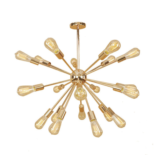 Retro Copper/Chrome Chandelier - Stylish 9/12 Lights Pendant Light For Over Table