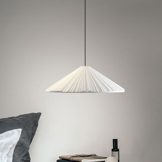 1-Head Nordic Style Pendant Light: 12.5/16.5 W Ribbed Design Blue/Pink/White Resin Bedroom Hanging