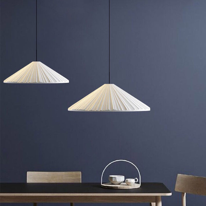 1-Head Nordic Style Pendant Light: 12.5/16.5 W Ribbed Design Blue/Pink/White Resin Bedroom Hanging