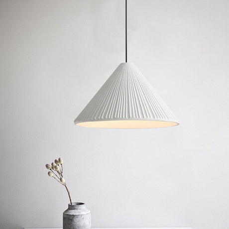 1-Head Nordic Style Pendant Light: 12.5/16.5 W Ribbed Design Blue/Pink/White Resin Bedroom Hanging