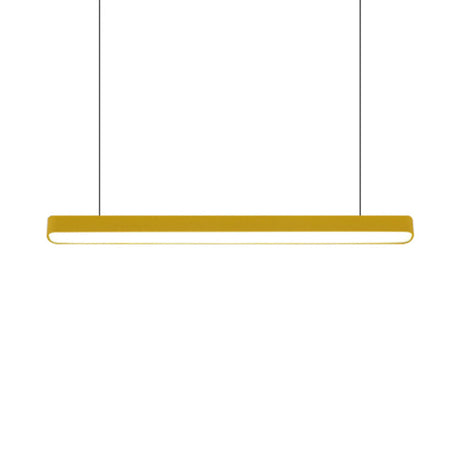Contemporary Metal Led Hanging Lamp - Tubular Pendant Light For Dining Room Red/Blue/Yellow