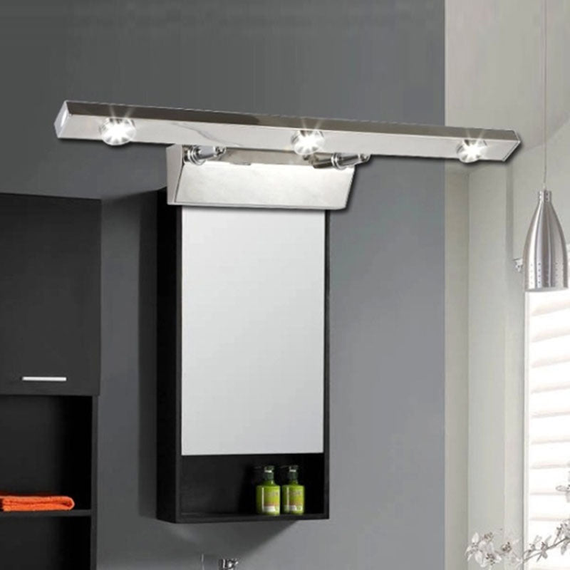 Led Bathroom Vanity Lamp With Stainless Steel Shade - Chrome Wall Light Fixture Warm/White / Warm