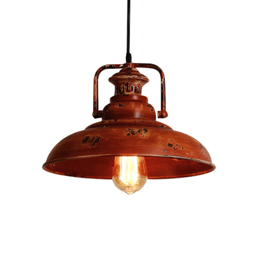 Rustic Industrial Barn Ceiling Light With Adjustable Cord - Perfect For Restaurants
