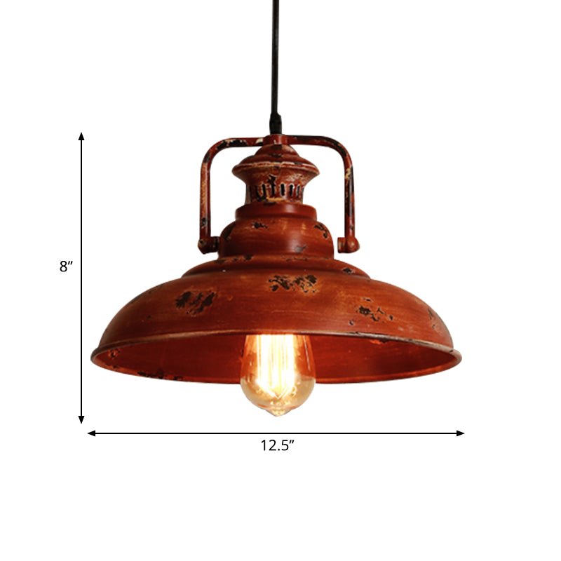 Rustic Industrial Barn Ceiling Light With Adjustable Cord - Perfect For Restaurants