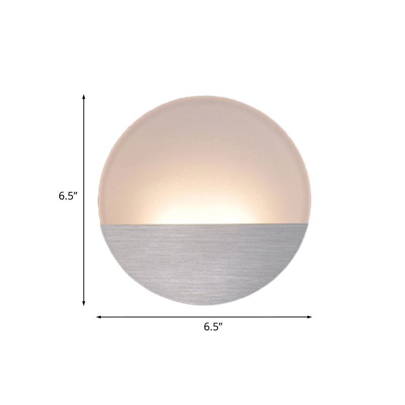 Modern Led Sconce Light: Sleek White Round/Square Design Single Acrylic Wall Lighting In Warm/White