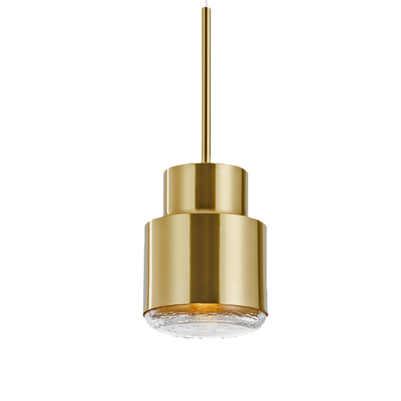 Post Modern Cylinder Pendant Ceiling Light Gold/Bronze Suspension For Living Room