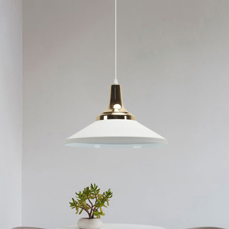 Modern Aluminum Pendant Light For Hotel Kitchen - Sleek Shallow Cone Design