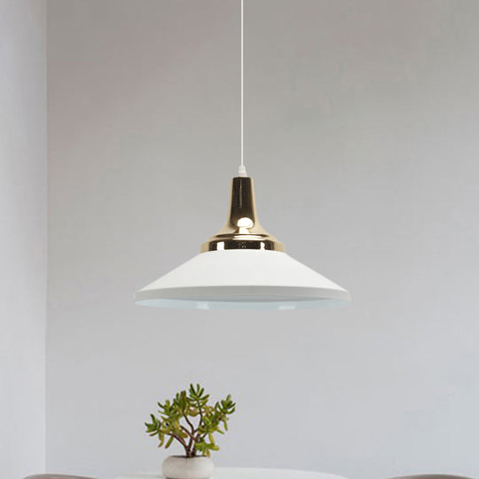 Modern Aluminum Pendant Light For Hotel Kitchen - Sleek Shallow Cone Design