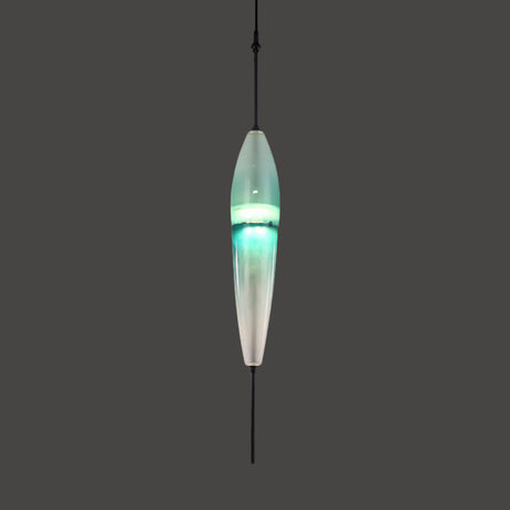 Modern Teardrop Pendant Light In Blue With White/Warm Glass Shade