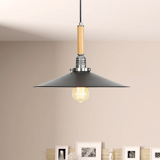 Adjustable Metallic Saucer Pendant Light - Industrial Ceiling Hanging For Kitchen