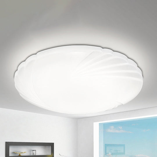 Minimalist Acrylic Shade Led Ceiling Flush Mount - 7.5/9/12 Dia White Light For Bedroom / 7.5