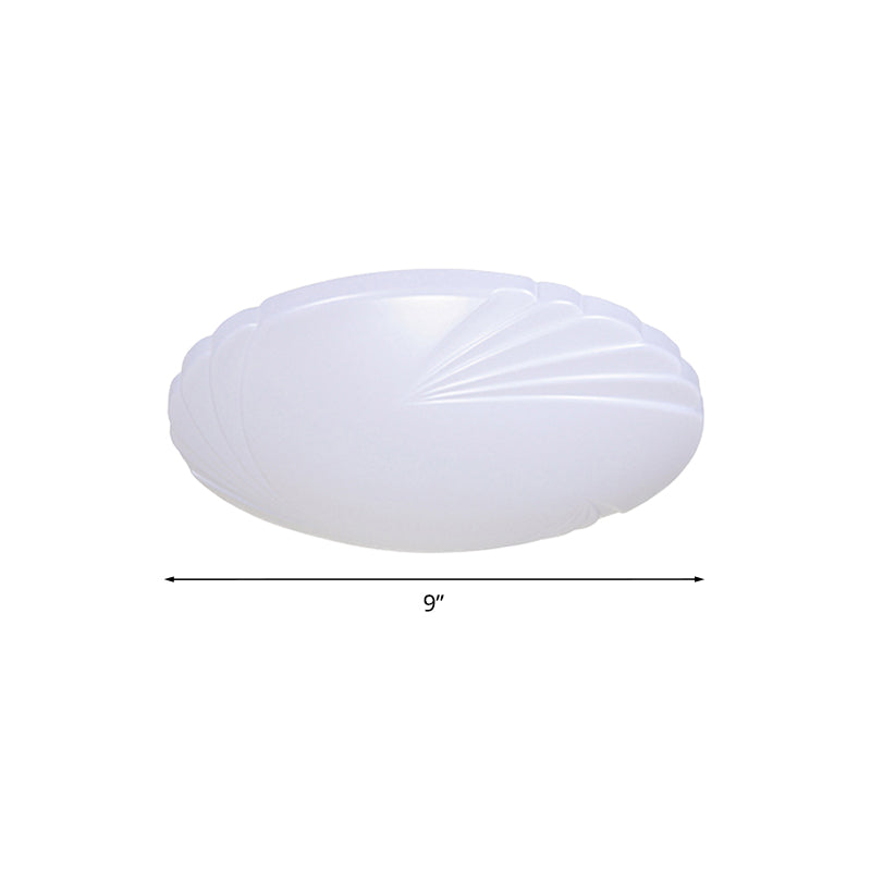 Minimalist Acrylic Shade Led Ceiling Flush Mount - 7.5’/9’/12’ Dia White Light For Bedroom