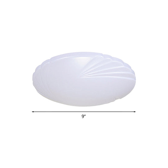 Minimalist Acrylic Shade Led Ceiling Flush Mount - 7.5’/9’/12’ Dia White Light For Bedroom