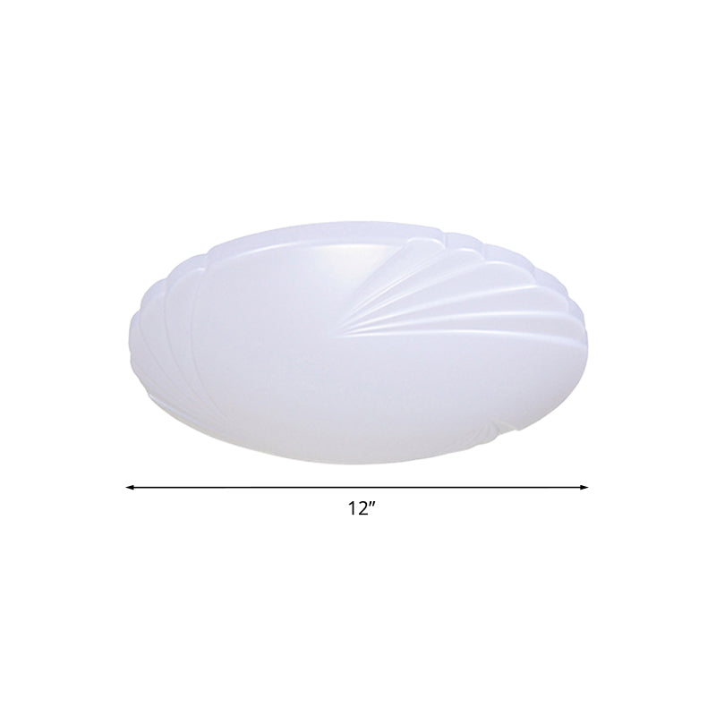 Minimalist Acrylic Shade Led Ceiling Flush Mount - 7.5/9/12 Dia White Light For Bedroom