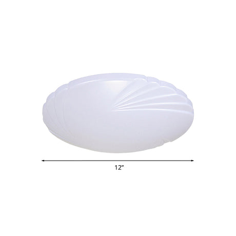 Minimalist Acrylic Shade Led Ceiling Flush Mount - 7.5’/9’/12’ Dia White Light For Bedroom