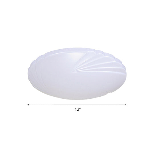 Minimalist Acrylic Shade Led Ceiling Flush Mount - 7.5’/9’/12’ Dia White Light For Bedroom