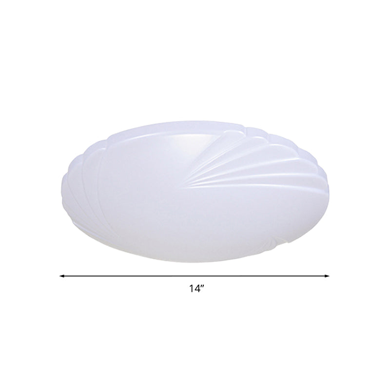 Minimalist Acrylic Shade Led Ceiling Flush Mount - 7.5’/9’/12’ Dia White Light For Bedroom