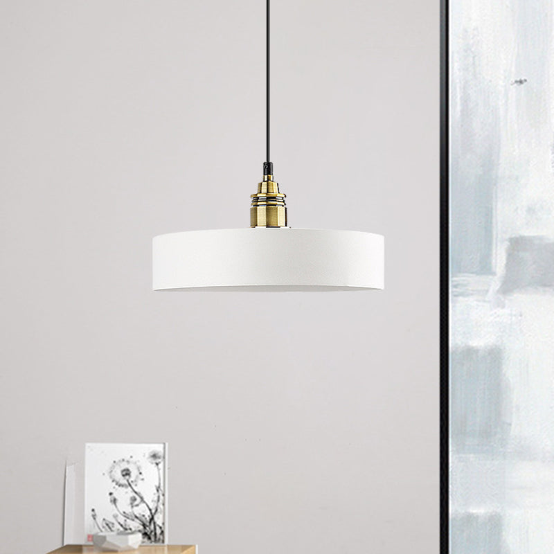 Modern Monochrome Hanging Pendant Light For Study Room - Aluminum Shade