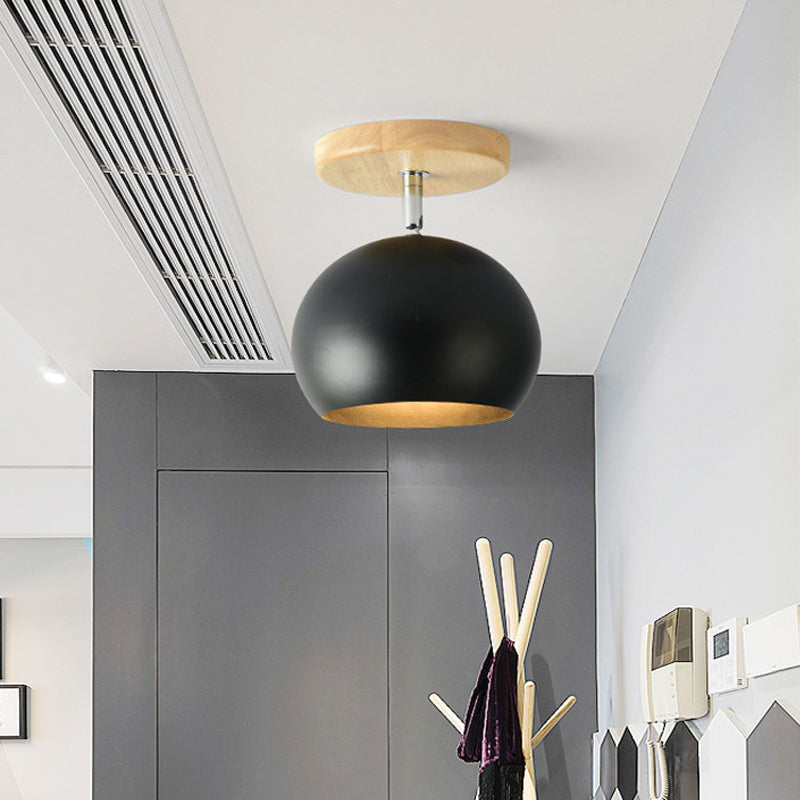 Rotatable Orb Shade Ceiling Light - Ideal For Study Room & Corridor