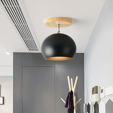 Rotatable Orb Shade Ceiling Light - Ideal For Study Room & Corridor