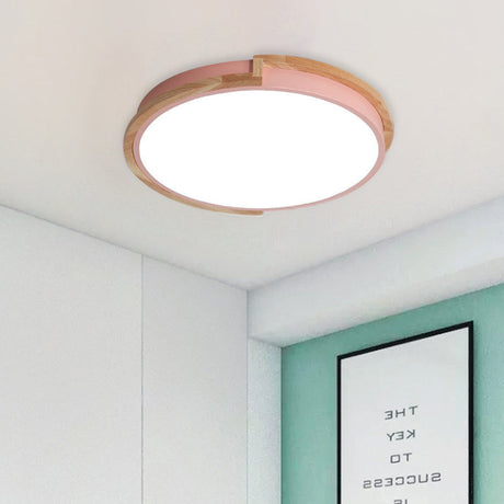 Nordic Stylish Acrylic Round Flush Ceiling Light In Warm/White For Living Room Or Porch