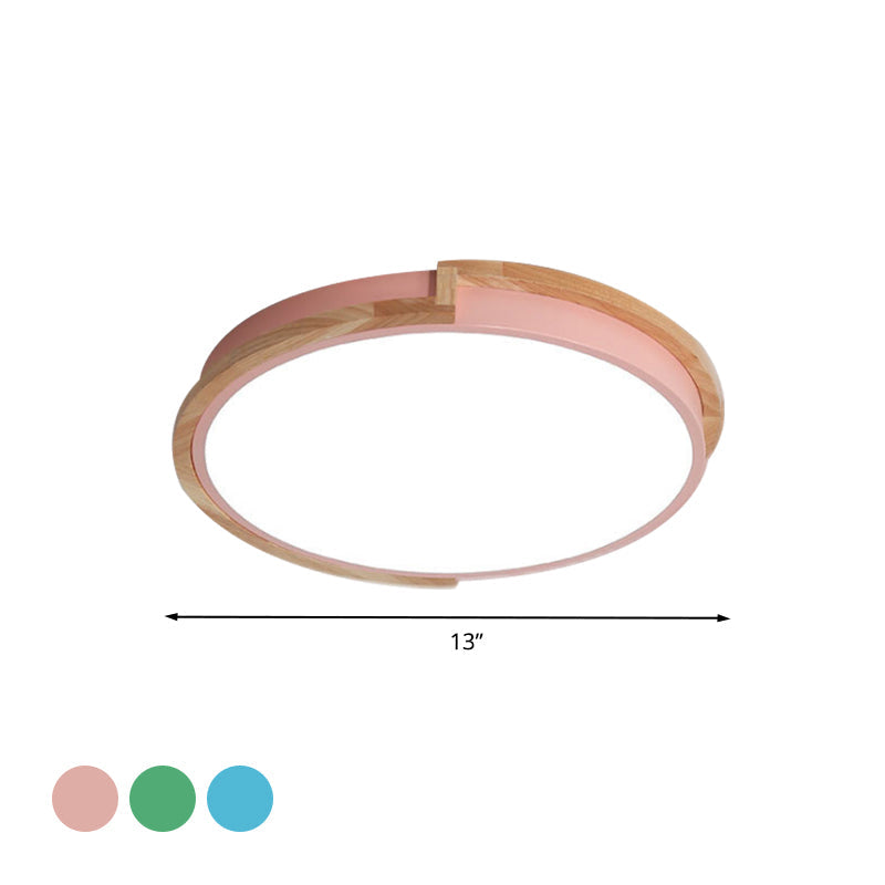 Nordic Stylish Acrylic Round Flush Ceiling Light In Warm/White For Living Room Or Porch