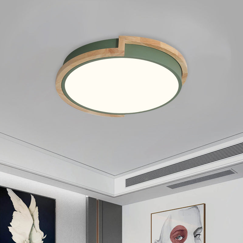 Nordic Stylish Acrylic Round Flush Ceiling Light In Warm/White For Living Room Or Porch