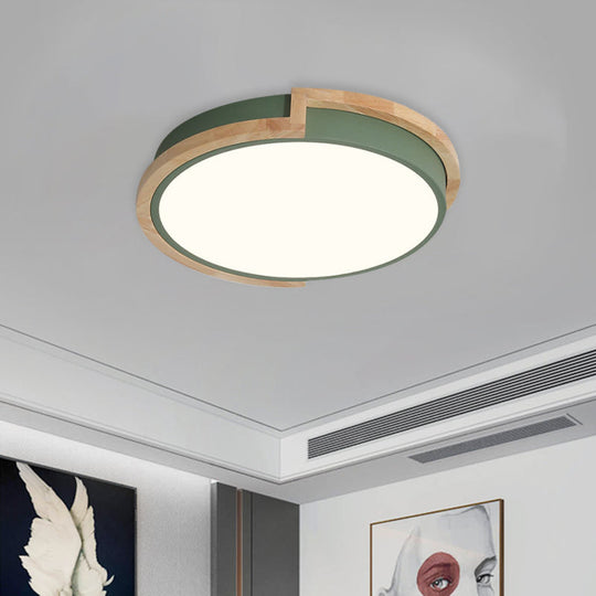 Nordic Stylish Acrylic Round Flush Ceiling Light In Warm/White For Living Room Or Porch