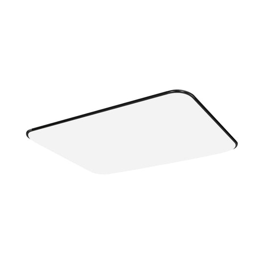 Simple Stylish Rectangular Led Ceiling Light In White – 25.5’/32’ Diameter - Ideal For Bedroom