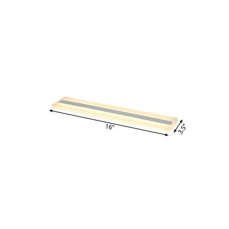 Modern Led Acrylic Flush Mount Light - 16/23.5/31.5 Wide White Ceiling Fixture With Warm/White