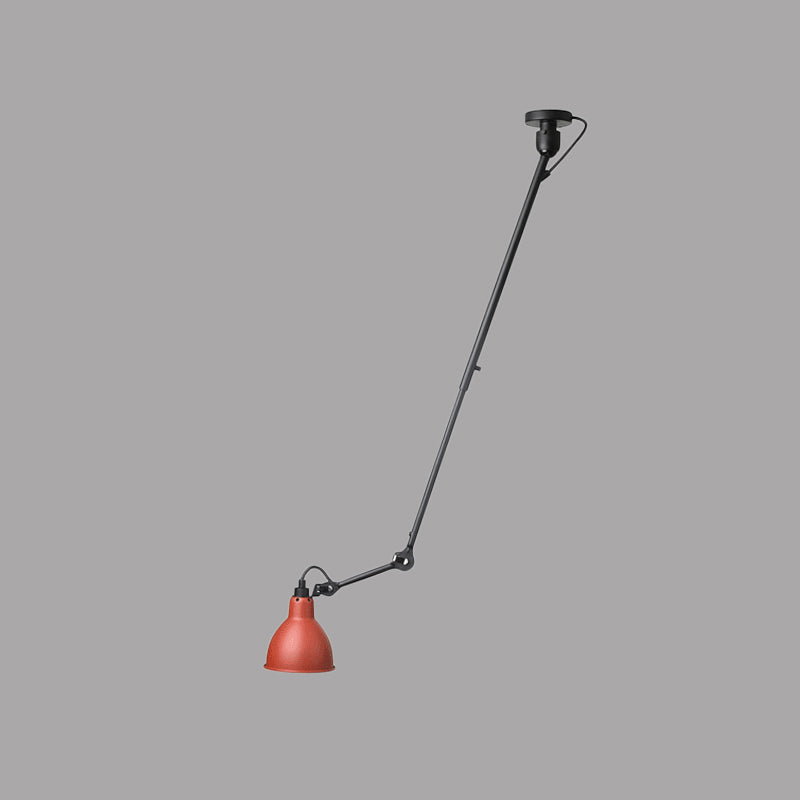 Modern Dome Pendant Lamp With Articulating Arm - Black/Gray Ceiling Light For Kitchen