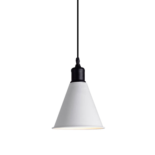 Adjustable Cord Metal Pendant Light For Dining Table - Modern 1-Light Conical Ceiling (7.5/8.5
