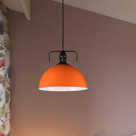 Vintage Blue/Green Metal Pendant Light - 12/14/16 Wide Indoor Hanging Ceiling With Cord