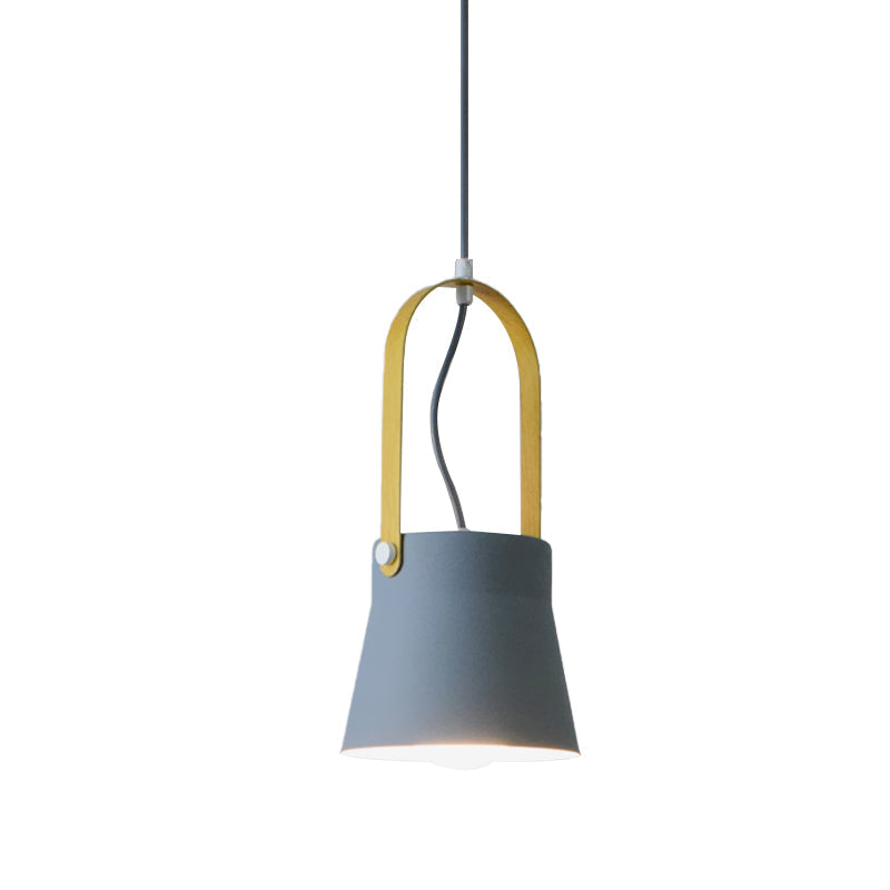 Industrial Hanging Lamp With Cone Shade - Metal Pendant For Stylish Restaurants In Grey/Black/White